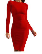 Load image into Gallery viewer, Long Sleeve Midi Dress
